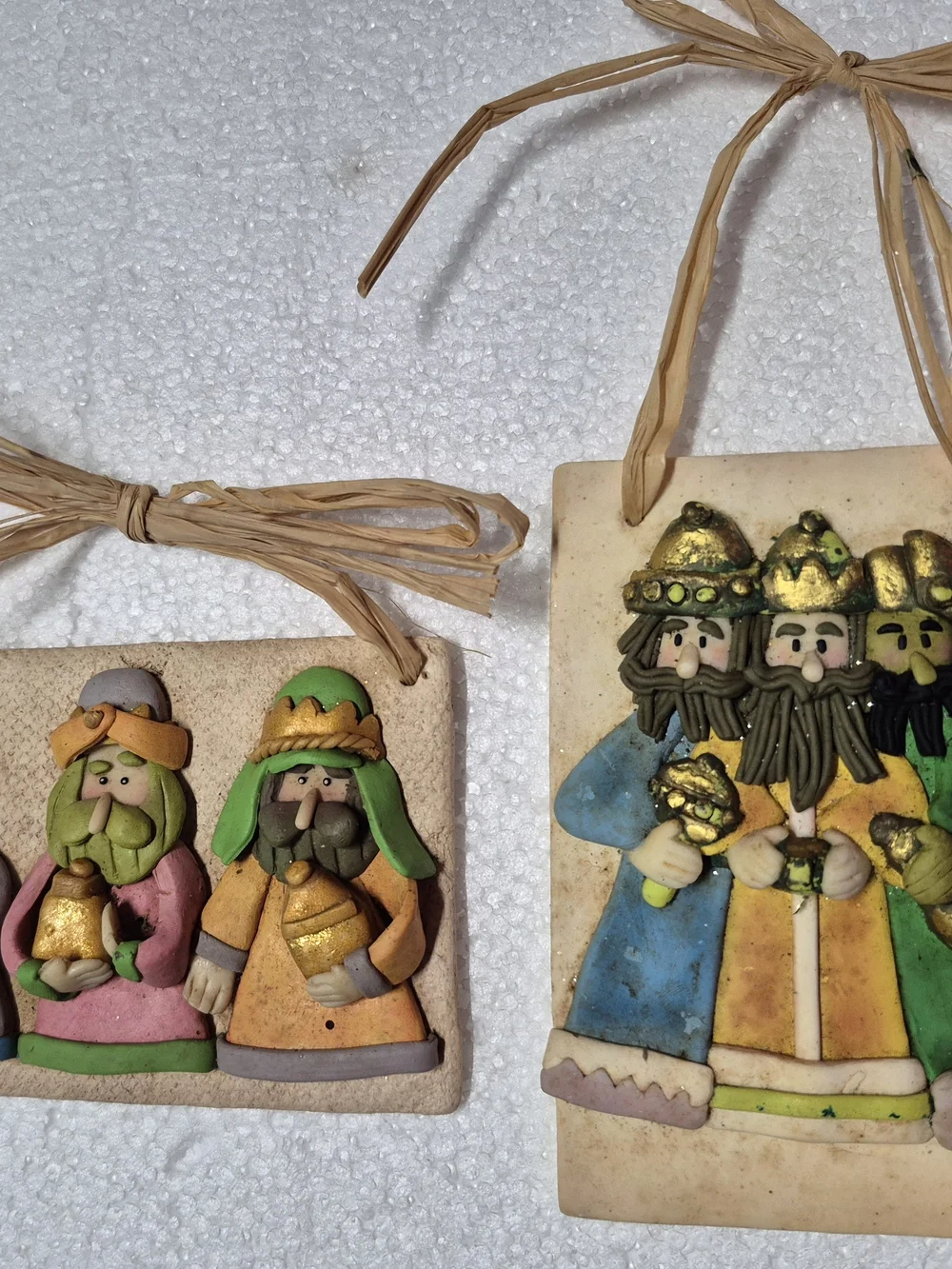 Vintage Handcrafted Three Kings Christmas Ornaments - Assorted Colors